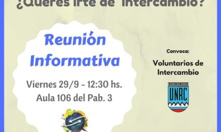 Se realizará una reunión informativa sobre intercambio estudiantil