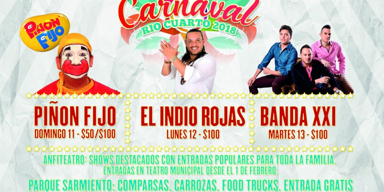 Se realizará una nueva edición de los Carnavales en Río Cuarto