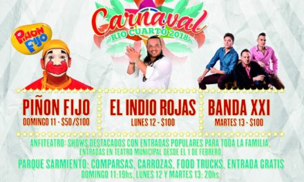 Se realizará una nueva edición de los Carnavales en Río Cuarto
