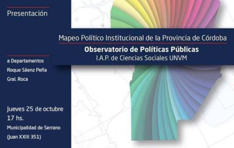 Se presentará un Mapeo Político Institucional realizado por el municipio de Serrano y la UNVM