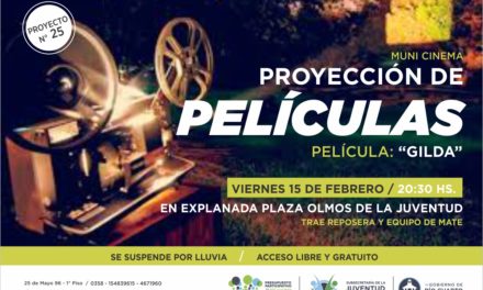 “Municinema”: Proyección de películas en Río Cuarto