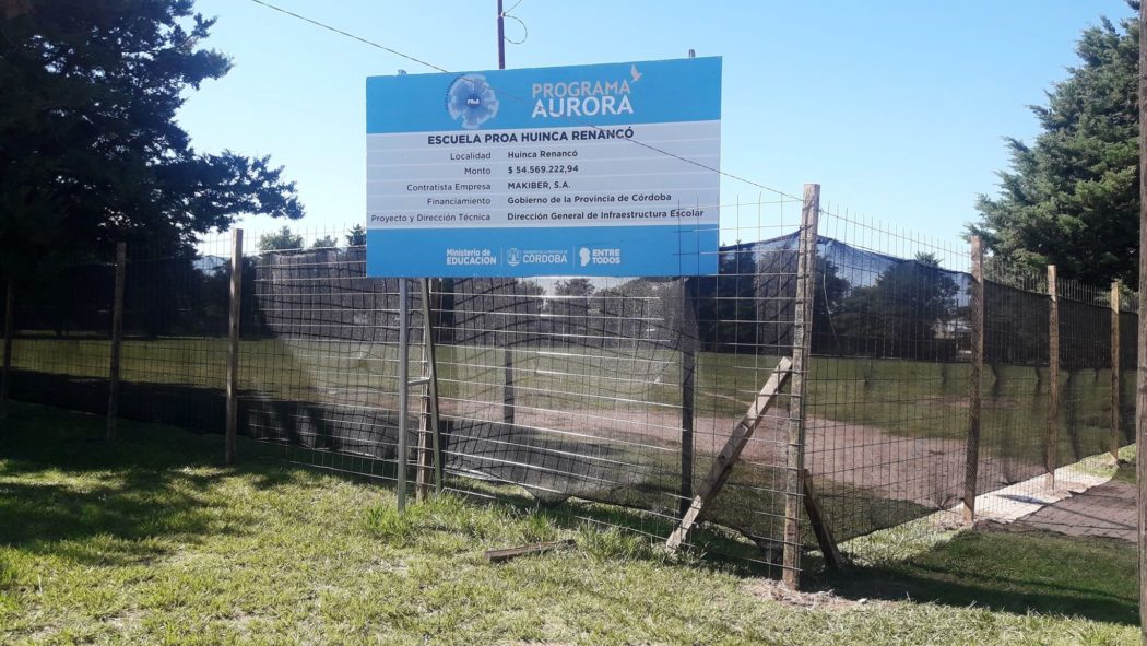 Inician en Huinca la obra de la primera Escuela PROA del Departamento Roca