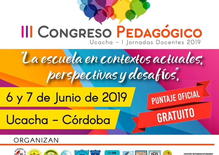 Se realizará el III Congreso Pedagógico en Ucacha