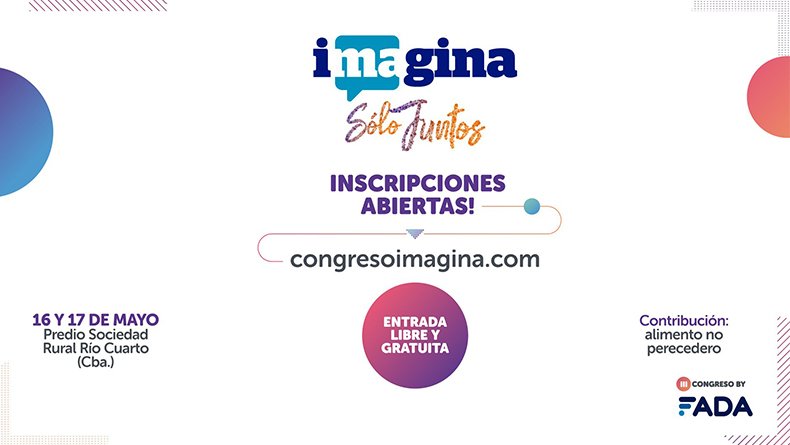 Se realizará el III Congreso de FADA: “Imagina, Sólo Juntos” en Río Cuarto