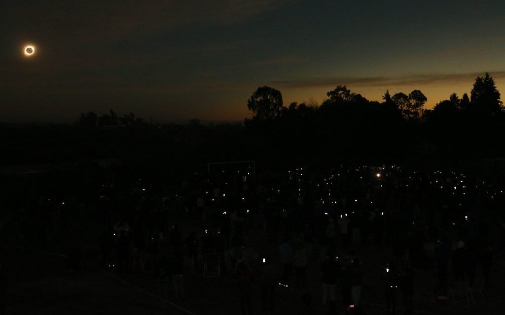 Postales del eclipse total de Sol en Río Cuarto