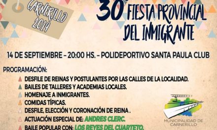 Carnerillo: 30° Fiesta Provincial del Inmigrante