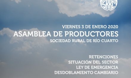 Asamblea de productores en la Sociedad Rural de Río Cuarto