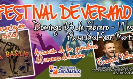 Se realizará el Festival de Verano en San Basilio
