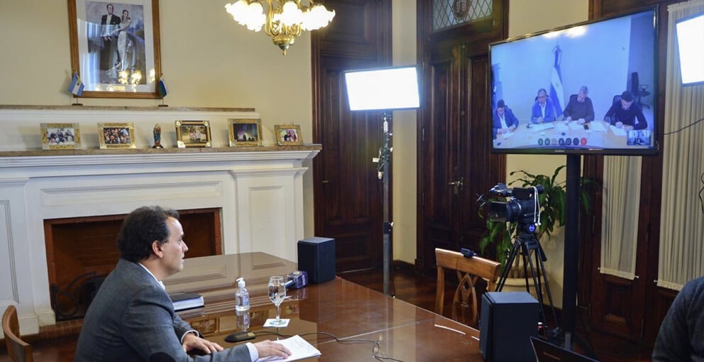 Llamosas mantuvo una videconferencia con el Presidente Alberto Fernández