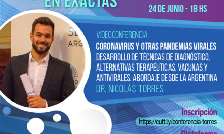 El Dr. Nicolás Torres diserta el miércoles sobre coronavirus y otras pandemias virales