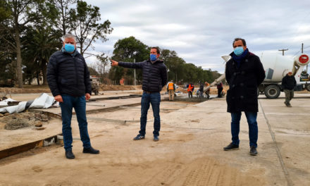 Río Cuarto: Llamosas recorrió la obra de pavimentación del Boulevard Buteler
