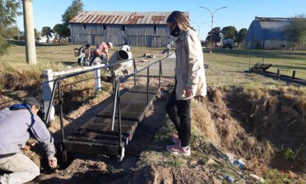 Del Campillo: avanza la senda peatonal que une la Estación con la Calle Leopoldo Lugones