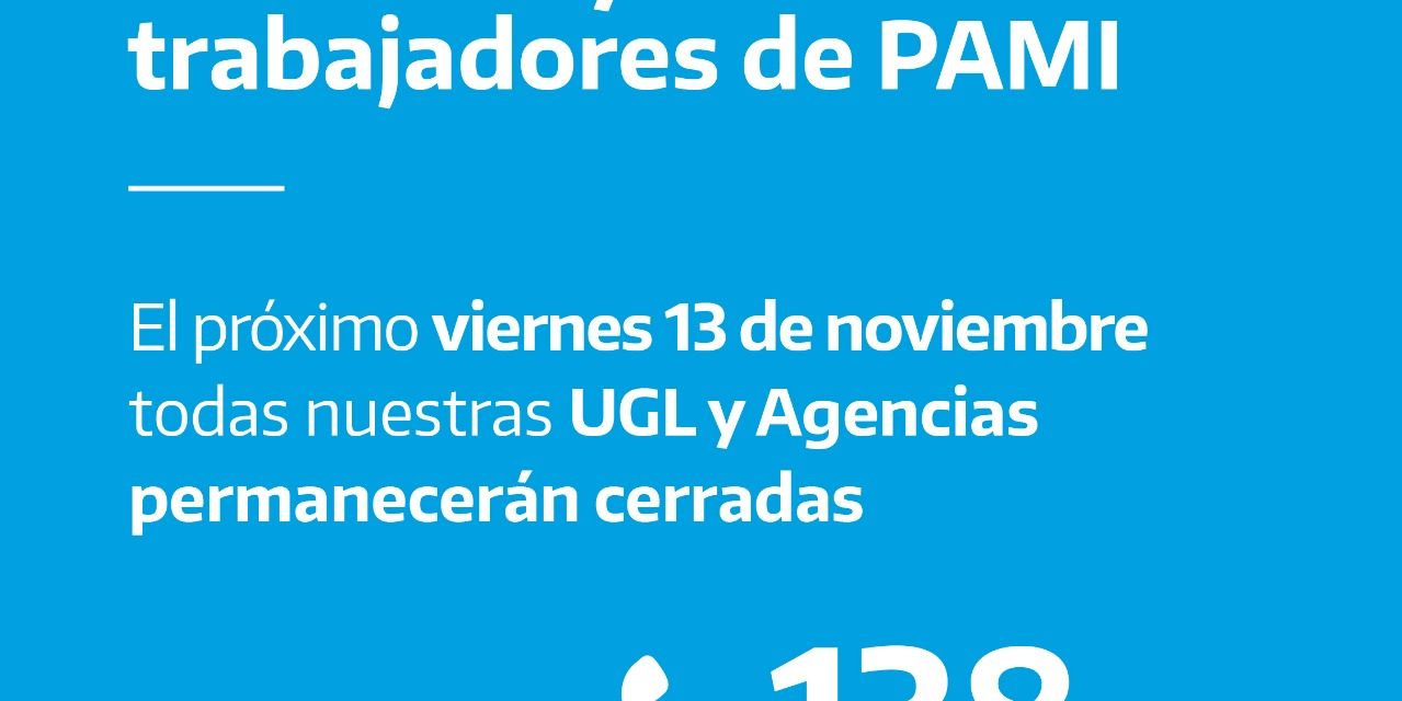 PAMI: Mañana no habrá atención en las agencias