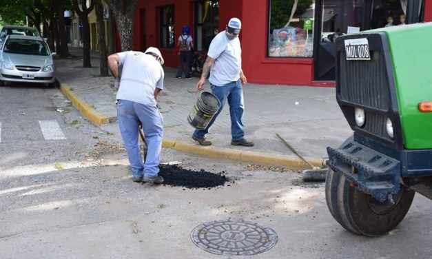 Laboulaye: realizan obras de bacheo