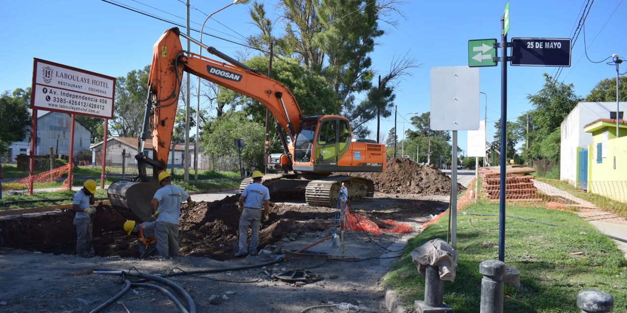 Laboulaye: COMENZÓ LA OBRA DE REPARACIÓN INTEGRAL DE CLOACAS