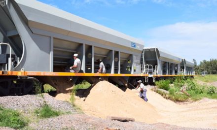 Laboulaye: nuevo tren de material para obras