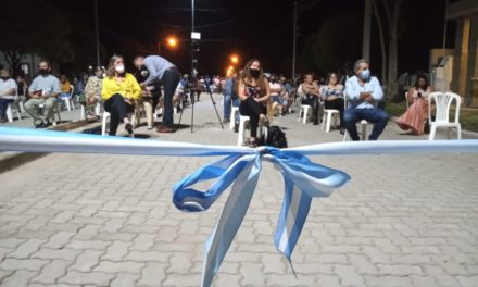 Del Campillo inauguró la obra de adoquinado e iluminación en la Avenida Juan Del Campillo