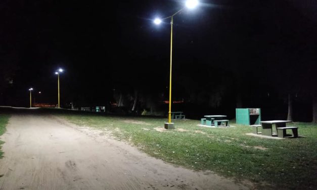 Sampacho: Nuevas luces led en el Polideportivo Luis Sánchez