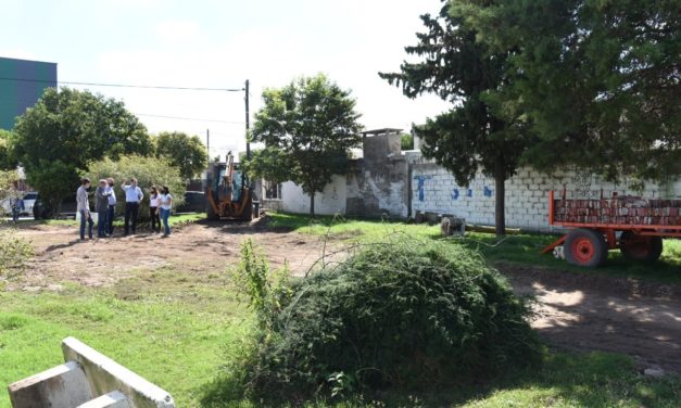 Villa María: comenzó la remodelación de  la plazoleta de barrio San Justo