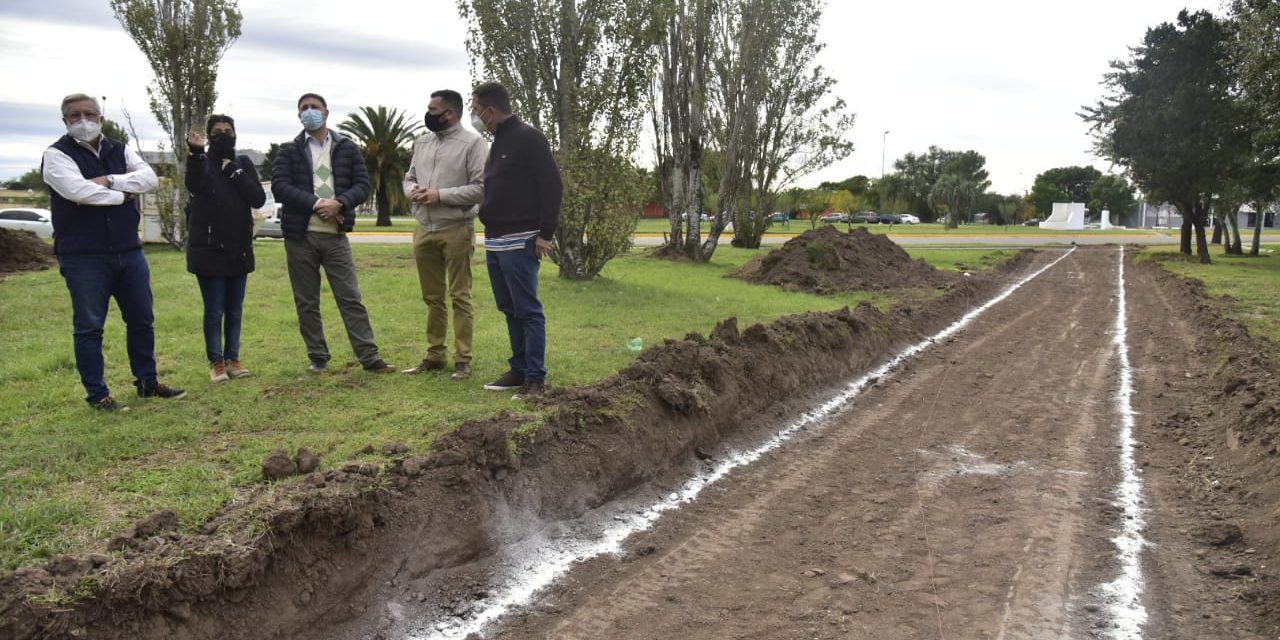 Villa María: junto a Provincia construyen ciclovía en Parque Pereira y Domínguez