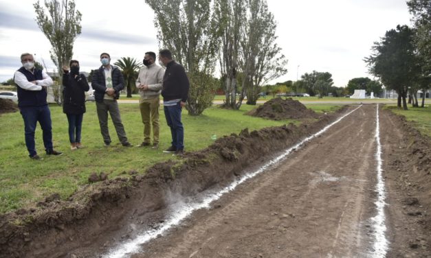 Villa María: junto a Provincia construyen ciclovía en Parque Pereira y Domínguez