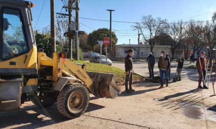 Deheza: Importantes avances de obra en calle La Rioja