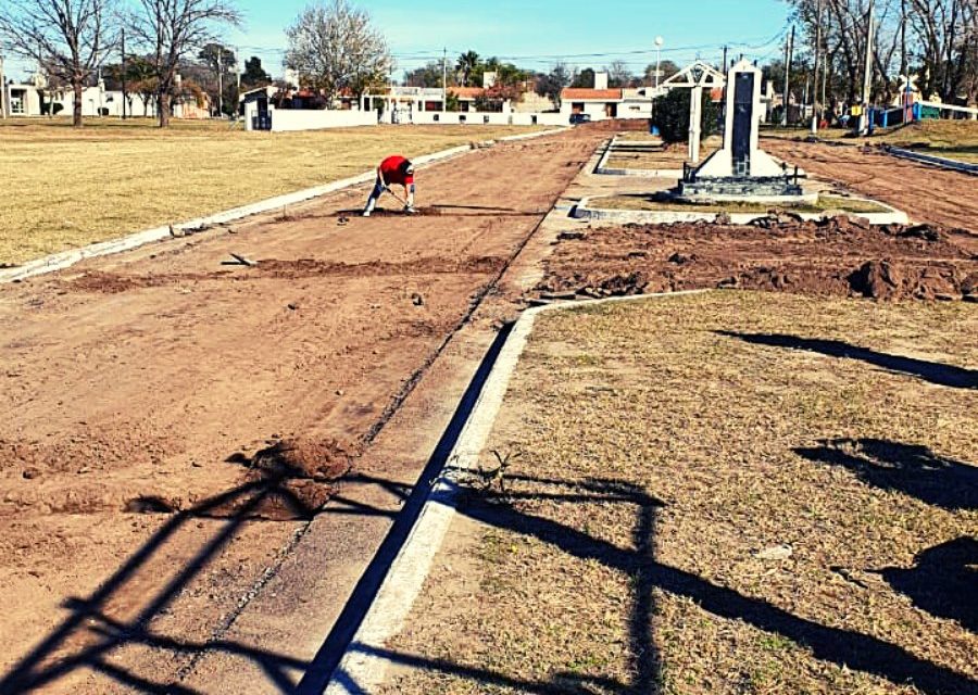 Bulnes: se inició obra de pavimentación en Bv. Juan Manuel de Rosas