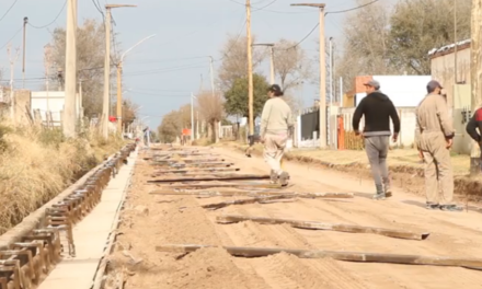 Alcira Gigena: más cuadras de cordón cuneta en el Barrio Bella Vista Norte