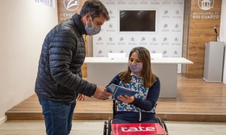 Río Cuarto: Calleri recibió a la representante paralímpica local Verónica Blanco