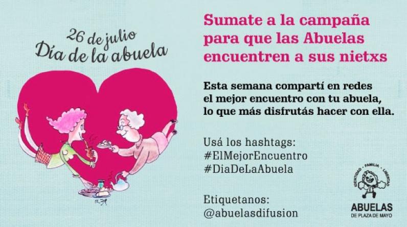 Abuelas de Plaza de Mayó lanzó la campaña #ElMejorEncuentro por el #DíadelaAbuela