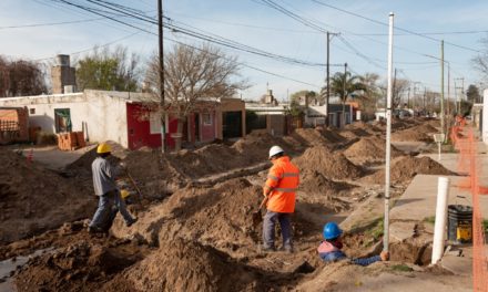 Cloacas para barrio Alberdi: la obra registra un 95 por ciento de avance