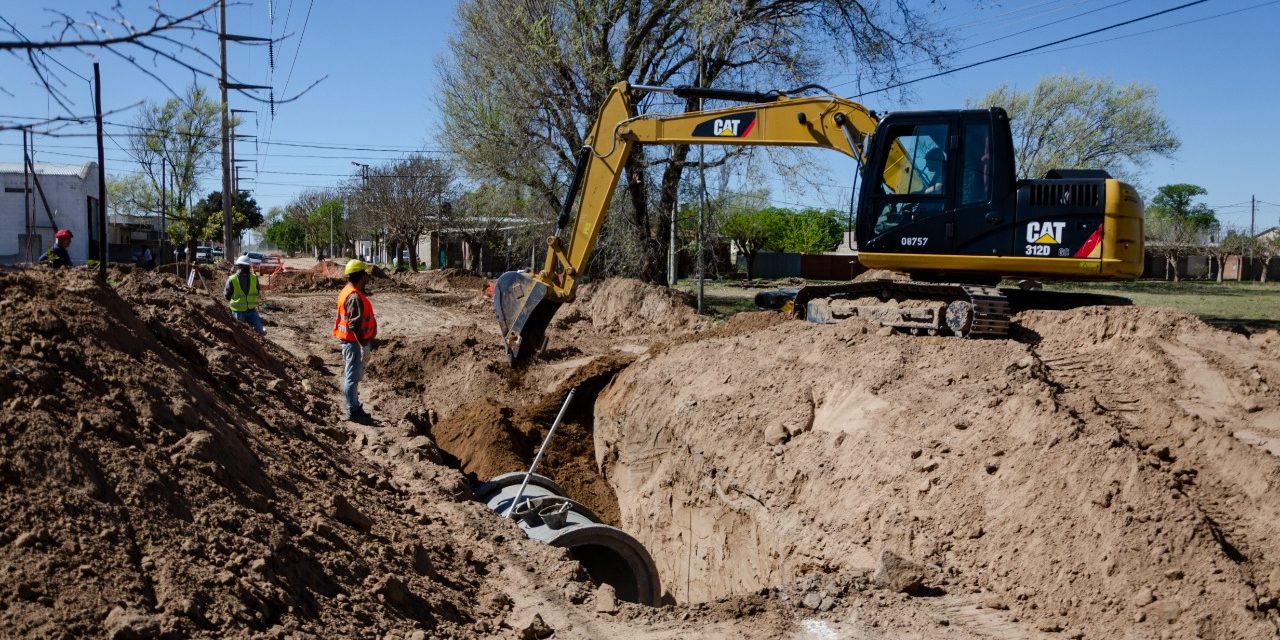 Desagües del Sur en Río Cuarto: la obra está alcanzando un 50 por ciento de avance