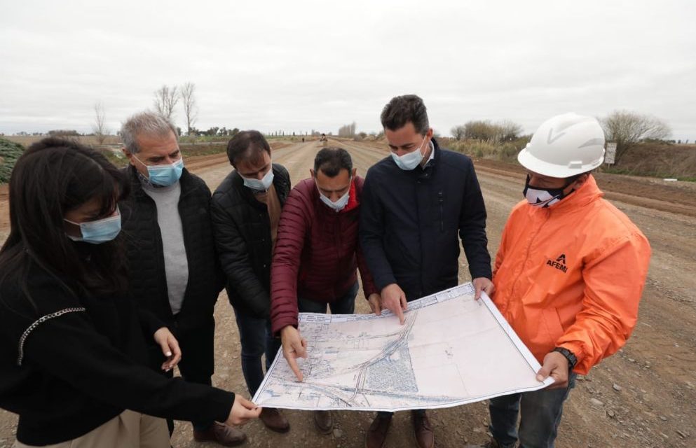 Manuel Calvo supervisó el avance de obras en Laboulaye