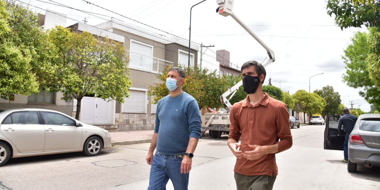 Villa María: comenzó recambio de luminarias Led en barrios Lamadrid y Ameghino