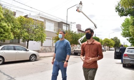 Villa María: comenzó recambio de luminarias Led en barrios Lamadrid y Ameghino