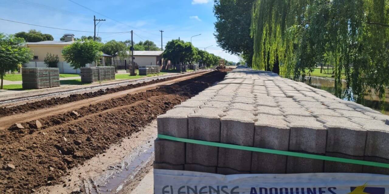 Buchardo: comenzó la obra de adoquinado en Barrio Norte