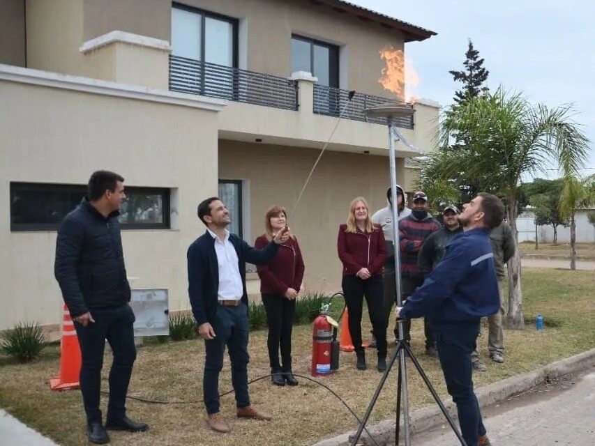 Los Cóndores: se inauguró la nueva ampliación de la Red de Gas Natural