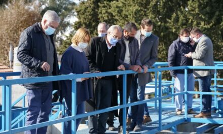 Bulnes: Autoridades provinciales recorrieron la Planta Potabilizadora de Agua