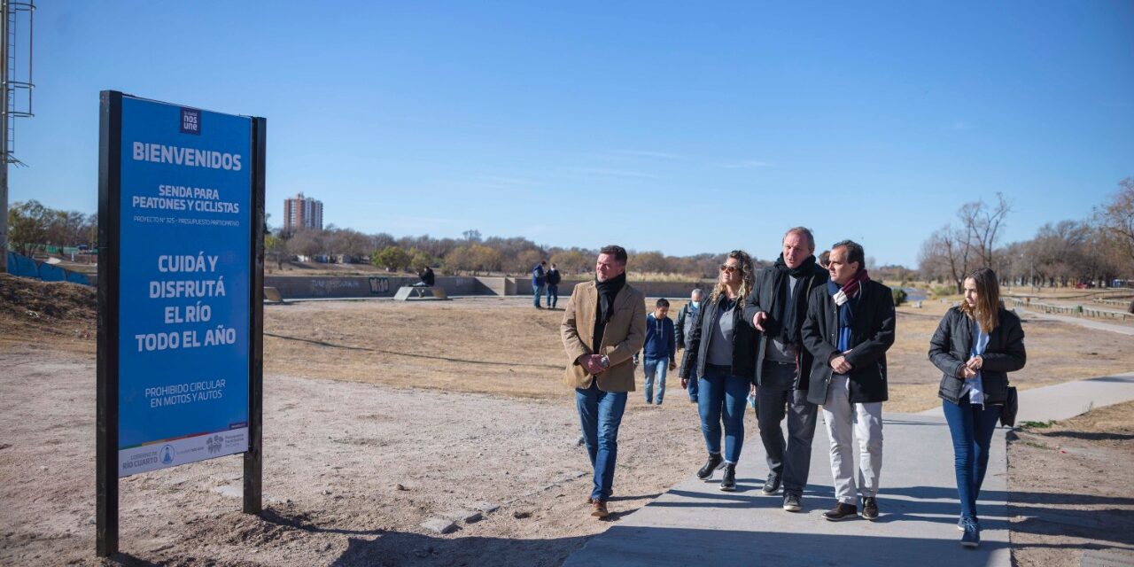 Río Cuarto: LLamosas habilitó la Ciclovía ubicada en la Costanera Sur