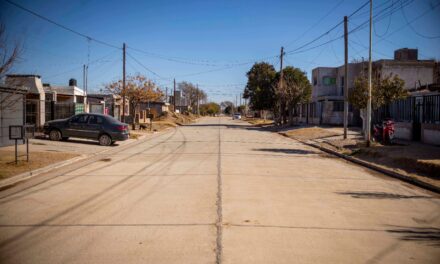 Río Cuarto: se completan los trabajos de pavimentación en barrio Alberdi