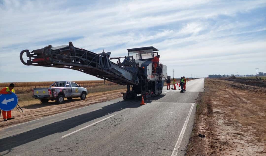 Comenzó la repavimentación de la Ruta Provincial N°4 entre Buchardo y Serrano