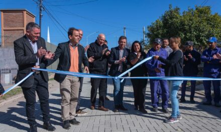 Río Cuarto: Se inauguró el pavimento articulado del pasaje Báez de barrio Alberdi
