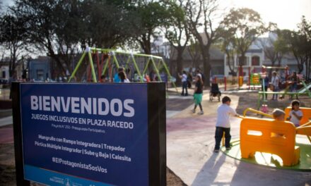 Río Cuarto: LLamosas habilitó la renovación de la Plaza Racedo