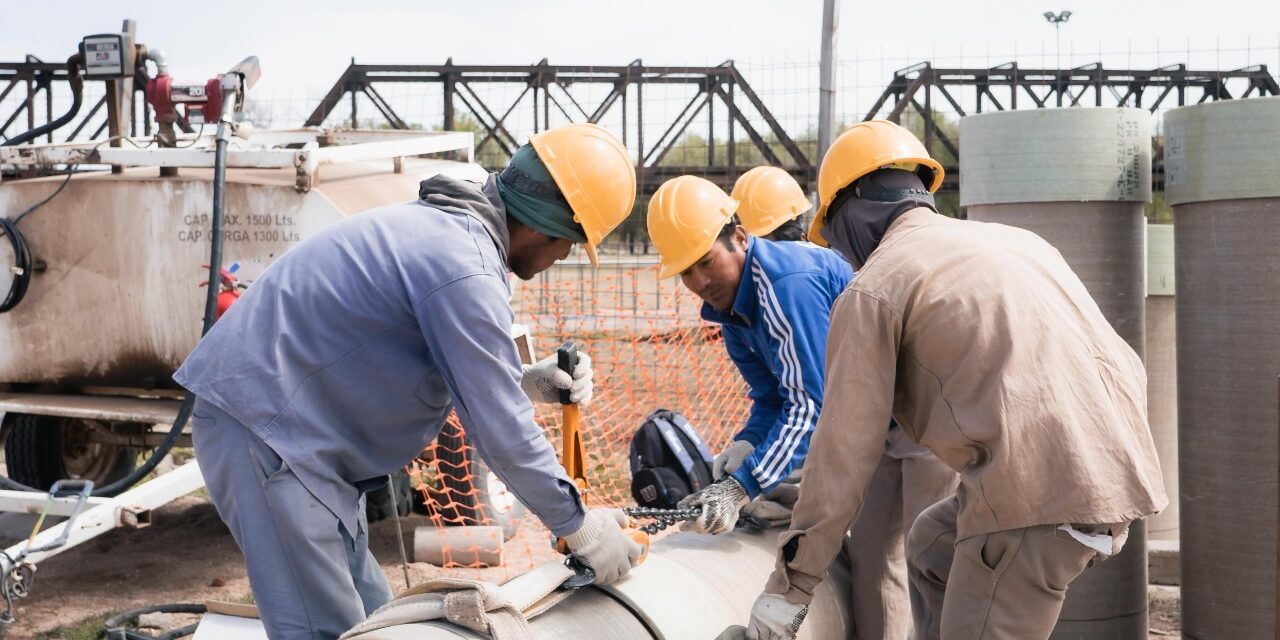 Río Cuarto: la obra de la Estación de Bombeo Bicentenario II ya alcanzó un 80% de avance