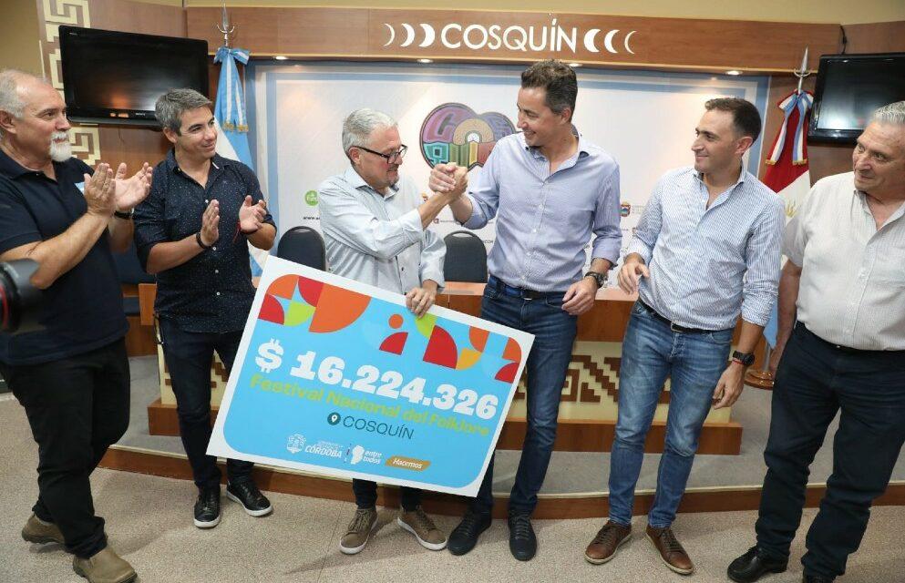 La Provincia entregó aportes para la nueva edición del Festival de Cosquín