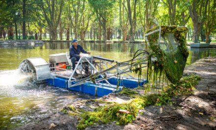 Río Cuarto: avanzan las tareas de mantenimiento en el Parque Sarmiento