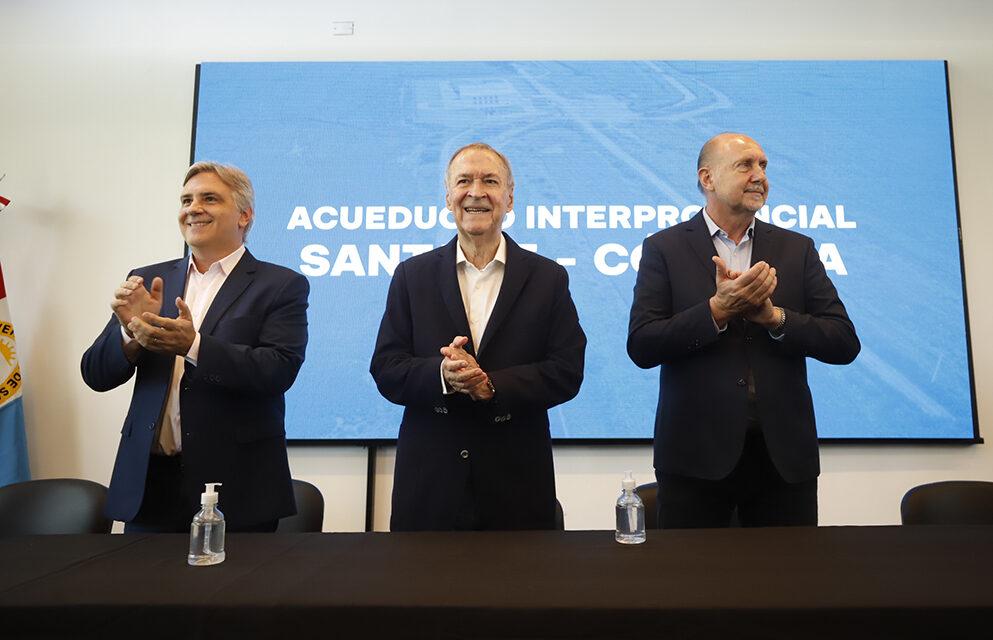 Schiaretti y Perotti presidieron la licitación del Acueducto Interprovincial Santa Fe-Córdoba