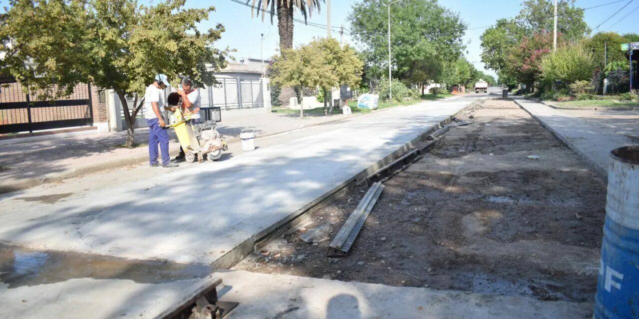 Laboulaye: avanzan las obras de recuperación de la calzada