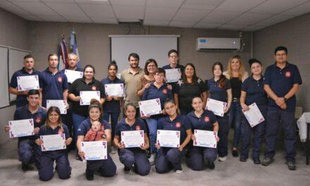 Sampacho: Se entregaron los certificados a bomberos por la capacitación sobre la Ley Micaela