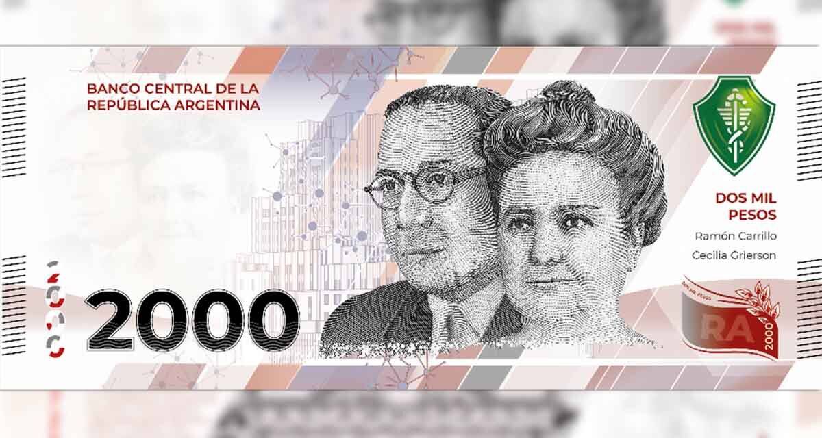 Desde este lunes comenzó a circular el billete de $2.000 en todo el país